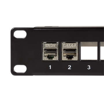 LogiLink 19 col 24-portos üres patch panel, 1U, fekete