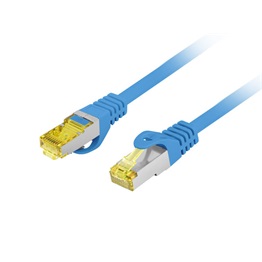 Lanberg Patch kábel CAT.6a S/FTP LSZH 0.25m kék, réz