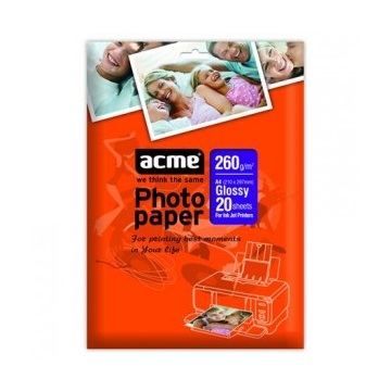 PAP Acme Fotópapír Premium A4 260g 20lap/csomag Fényes