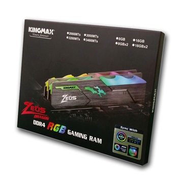 Kingmax DDR4 3000MHz 16GB Gaming Zeus Dragon RGB CL16 1,35V