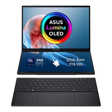 REFURBISHED - Asus ZenBook Duo UX8406CA-PZ144W - Windows® 11  - Inkwell Gray - Touch - OLED
