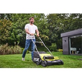 Ryobi 18 V One Plus™ szénkefe nélküli fgyepszellőztető, 40 cm vágási szélességgel,  2 x 4,0 Ah akkumulátor, töltő