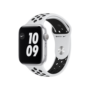 Apple Watch Nike S6 GPS 44mm Ezüst alumíniumtok - Platina fekete Nike sportszíj
