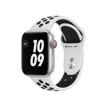 Apple Watch Nike S6 GPS Cellular 40mm Ezüst alumíniumtok - Platina fekete Nike sportszíj