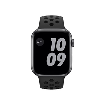 Apple Watch Nike S6 GPS Cellular 44mm Asztroszürke alumíniumtok - Antracit-fekete Nike sportszíj