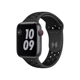 Apple Watch Nike S6 GPS Cellular 44mm Asztroszürke alumíniumtok - Antracit-fekete Nike sportszíj