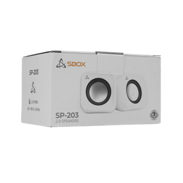 SBOX 2.0 SP-203W sztereo 2.0 hangszóró 2 x 2.2W - Fehér
