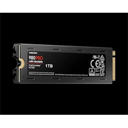Samsung SSD 1TB 980 PRO M.2 2280 PCIe 4 x4 NVMe hűtőbordákkal - Bontott