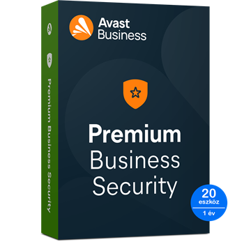 Avast Premium Business Security - 20 eszköz/1 év, elektronikus licenc