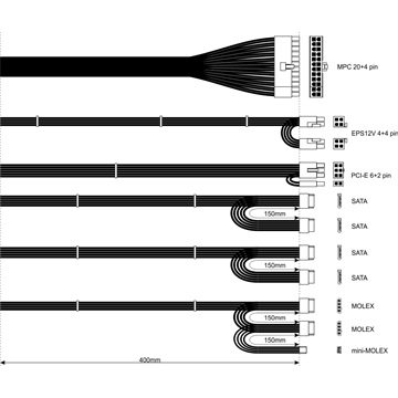 Akyga 350W - 120cm - 80+ Bronze - AK-U4-350