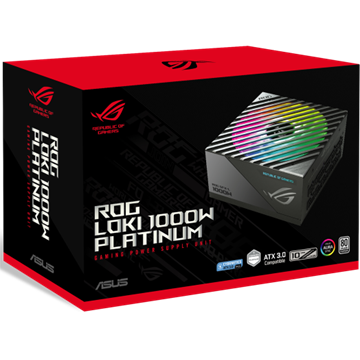 Asus ROG Loki 1000W - ROG-LOKI-1000P-SFX-L-GAMING - 80+ Platinum  - ATX 3.1 - Moduláris - fekete tápegység