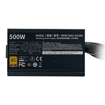 Cooler Master 500W - G500 Gold - MPW-5001-ACAAG-NL - Bulk