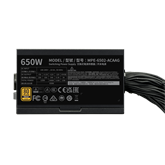 Cooler Master 650W - MWE Gold 650 V3 NM - MPE-6502-ACAAG-3BEU - 80+ Gold - ATX 12V Ver. 2.41 - Fekete Tápegység