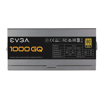 EVGA 1000 GQ, 80+ GOLD 1000W, Semi Modular