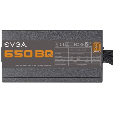EVGA 650 BQ, 80+ BRONZE 650W, Semi Modular