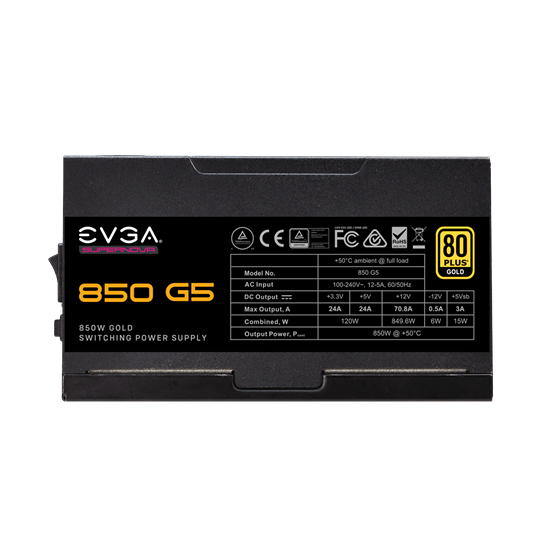 EVGA SuperNOVA 850 G5, 80 Plus Gold 850W, Fully Modular