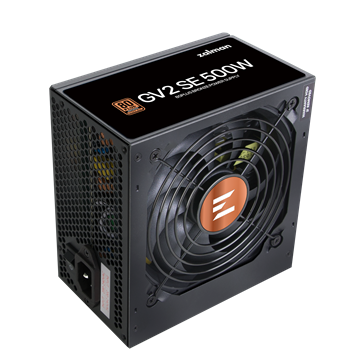 Zalman 500W - ZM500-GV2SE - 80+ Bronze - ATX12V Ver2.52 - Fekete Tápegység