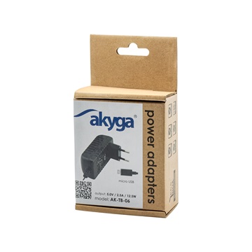 Akyga AK-TB-06 5V / 2.5A 12.5W micro USB - Hálózati töltő