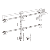 SBOX LCD-352/6-2 17"-32" Asztali monitor tartó konzol, dönthető, forgatható