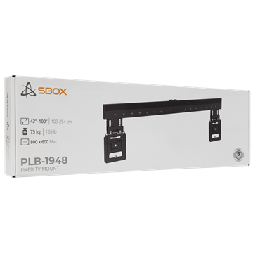 SBOX PLB-1948 43"-100" fali tartó konzol