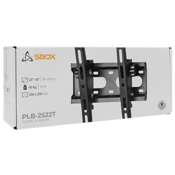 SBOX PLB-2522T-2 23"-43" fali konzol - Fekete