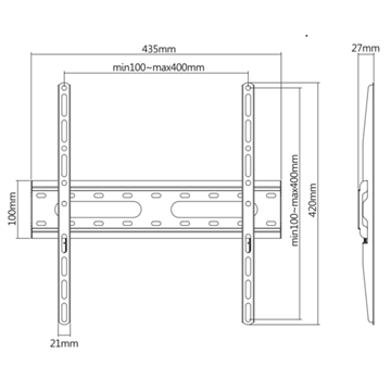 SBOX PLB-2544F-2 32"-70" fix fali konzol