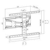 SBOX PLB-79464 43"-90" dönthető fali konzol