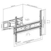 SBOX PLB-3646-2 37"-80" fali konzol