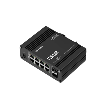 Teltonika 10 portos Ipari gigabit switch, PoE támogatás