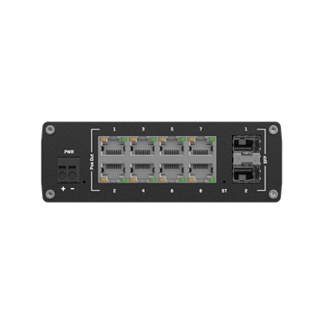 Teltonika 10 portos PoE switch, ipari alkalmazásokhoz