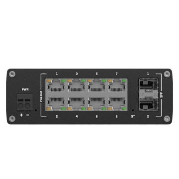 Teltonika 10 portos PoE switch, ipari alkalmazásokhoz