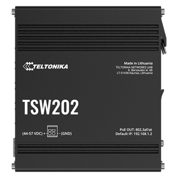 Teltonika 10 portos PoE switch, ipari alkalmazásokhoz
