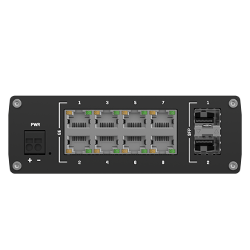 Teltonika 10 portos, megbízható Gigabit switch, ipari kivitel