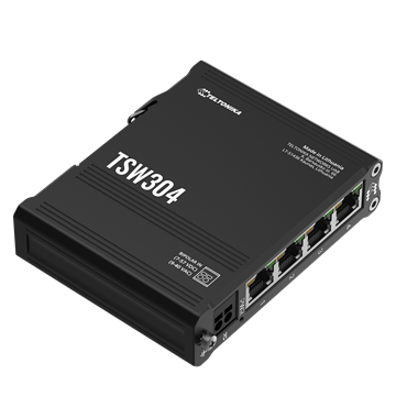Teltonika 4 portos, kompakt Gigabit switch, ipari kivitel