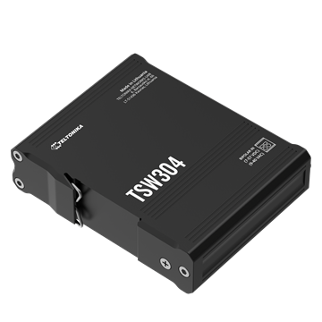 Teltonika 4 portos, kompakt Gigabit switch, ipari kivitel