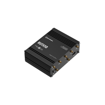 Teltonika 5G router Dual SIM, 5xRJ45, Wi-Fi, USB, RMS, ipari alkalmazás