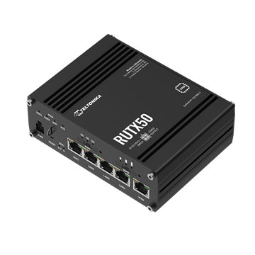 Teltonika 5G router Dual SIM, 5xRJ45, Wi-Fi, USB, RMS, ipari alkalmazás