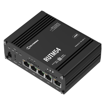 Teltonika 5G router Telit modemmel, eSIM, 5xRJ45, Wi-Fi, ipari