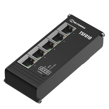 Teltonika 5 portos nem menedzselhető Ethernet switch, DIN sín