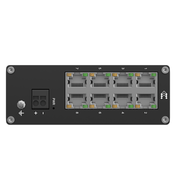 Teltonika 8 portos nem menedzselhető Ethernet switch, DIN sín