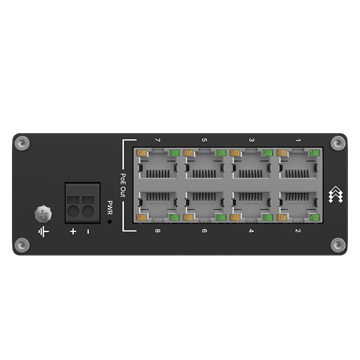 Teltonika 8 portos nem menedzselhető PoE switch, 240W, DIN sín