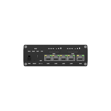 Teltonika Dual LTE Cat6 router, 5xRJ45, Wi-Fi, Bluetooth, ipari kivitel