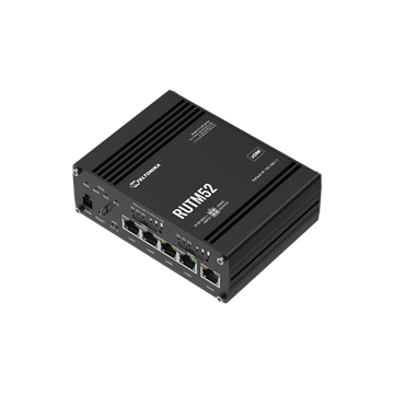 Teltonika Dupla 5G modem, eSIM, 5xRJ45, VPN, ipari felhasználás