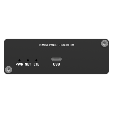 Teltonika Ipari LTE Cat4 modem, USB, alumínium ház, DIN sínre szerelhető