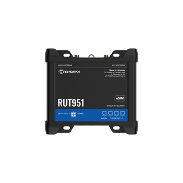 Teltonika LTE Cat4 router, Dual SIM, Wi-Fi, 4xRJ45, RMS