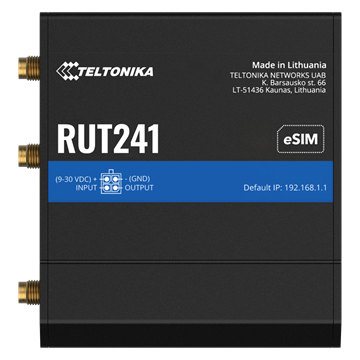 Teltonika LTE Cat4 router, Wi-Fi, 2xRJ45 port, RMS, IoT/M2M, eSIM kompatibilis