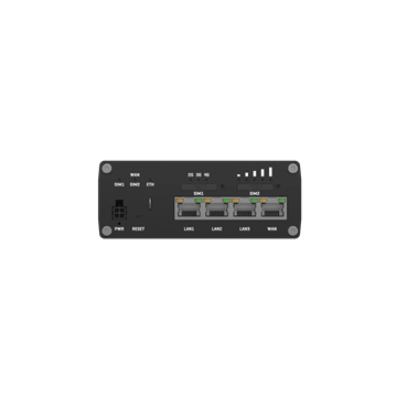 Teltonika LTE Cat6 router, Dual SIM, 4xLAN, VPN, RMS, ipari kivitel
