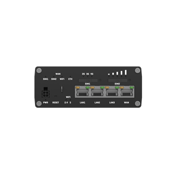 Teltonika LTE Cat6 router, Dual SIM, 4xLAN, Wi-Fi, Bluetooth, ipari