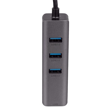 Akyga AK-AD-66 Hub USB type C - USB 3.0 3-port + Ethernet
