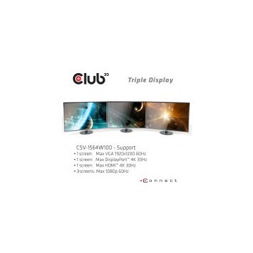 Club3D USB 3.2 GEN 1 TYPE C TRIPLE DISPLAY DYNAMIC PD TÖLTŐ - 100W